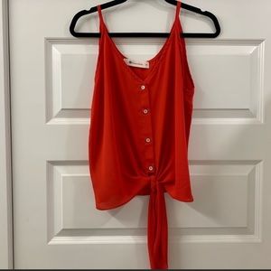 Impeccable Pig Red Tank with front tie